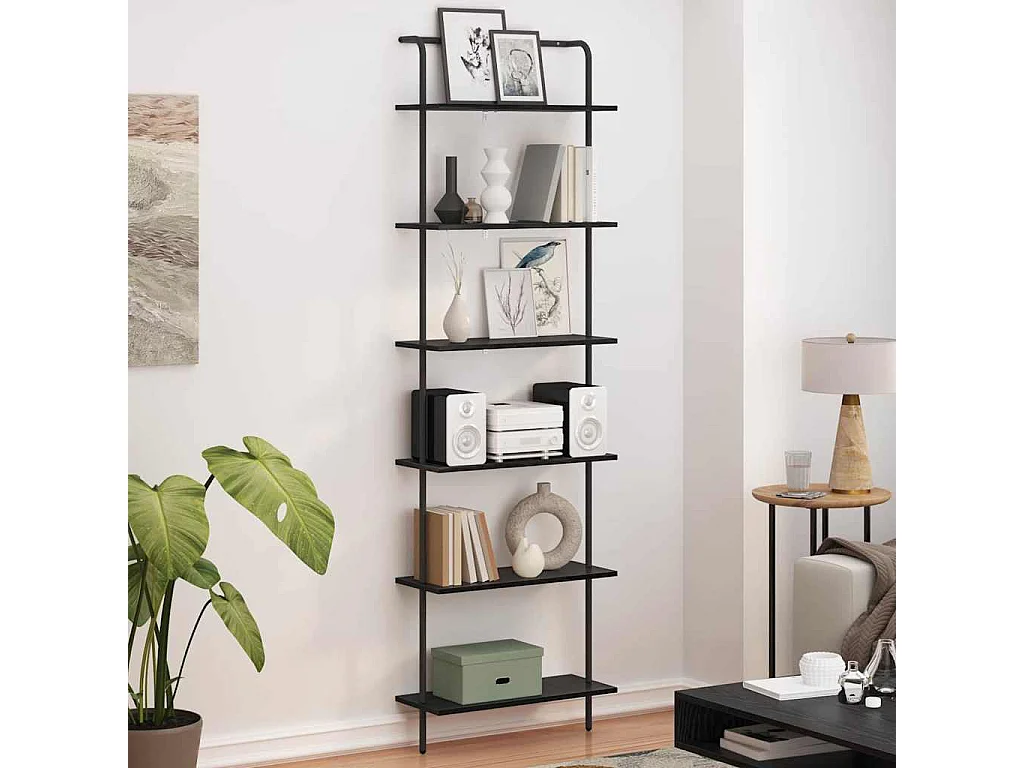 Bibliothèque Chêne noir 60 x 24 x 203 cm Bois d'ingénierie