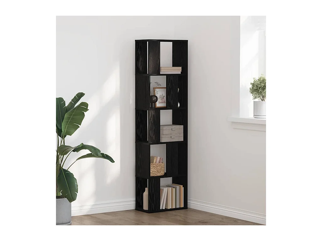 Bibliothèque Chêne noir 45 x 23.5 x 162.5 cm Bois d'ingénierie