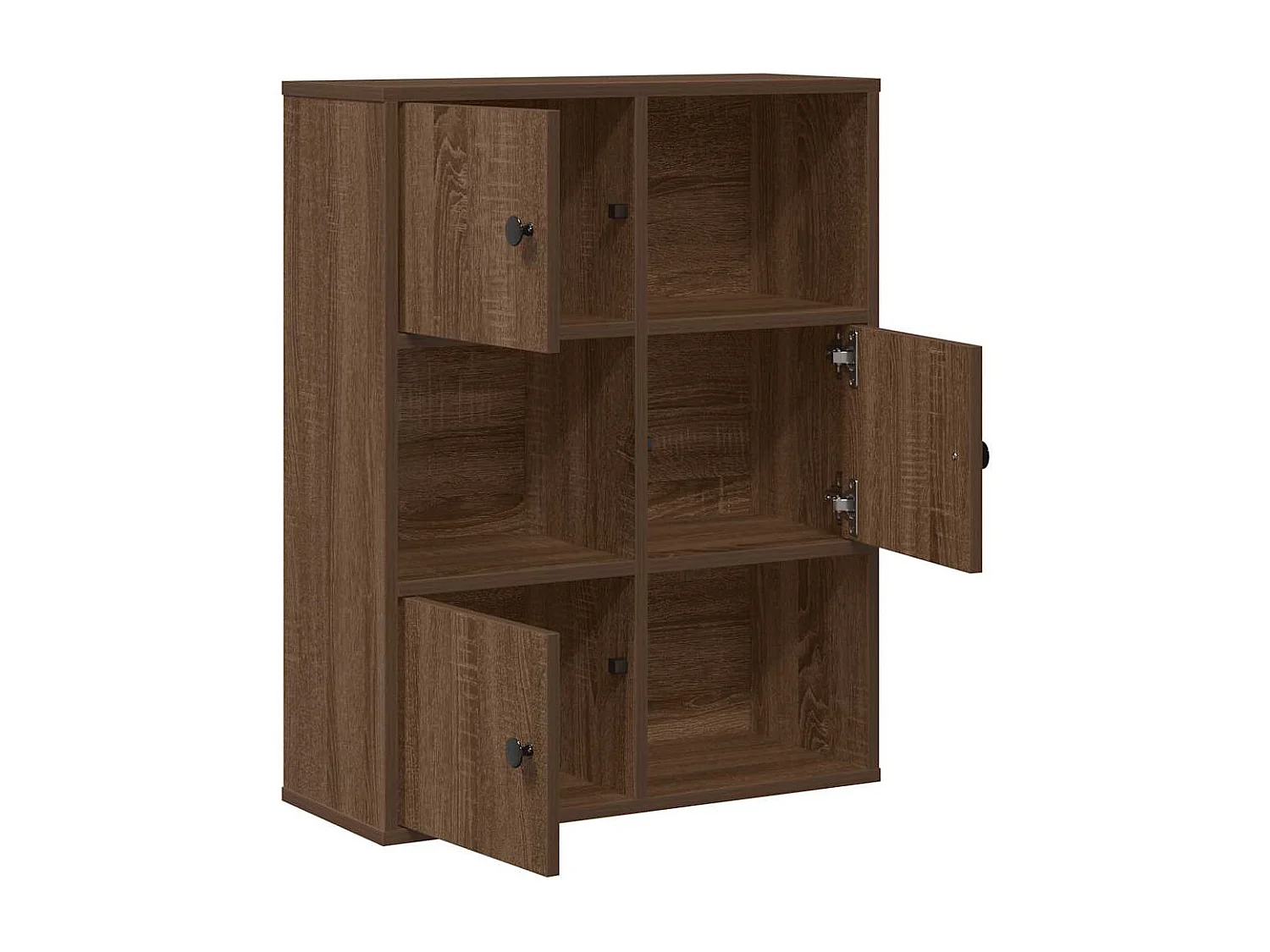 Bibliothèque chêne marron 60x24x76,5 cm bois d'ingénierie