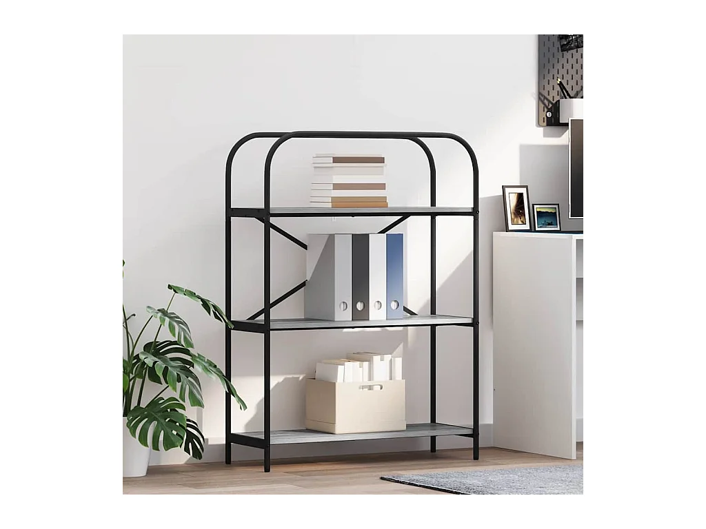 Bibliothèque Sonoma gris 80 x 30 x 109 cm Bois d'ingénierie