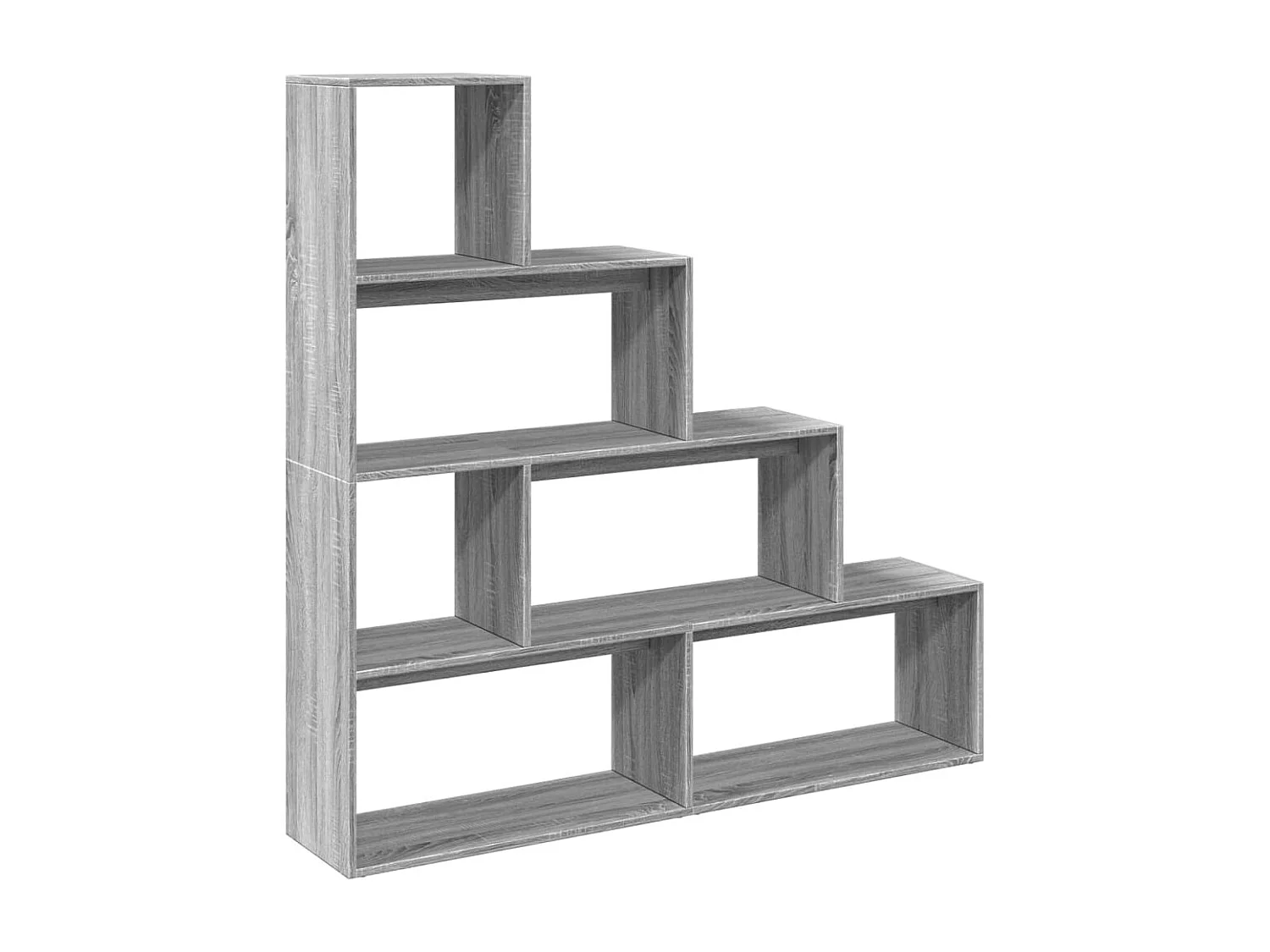 Bibliothèque séparatrice de pièce 4 niveaux sonoma gris