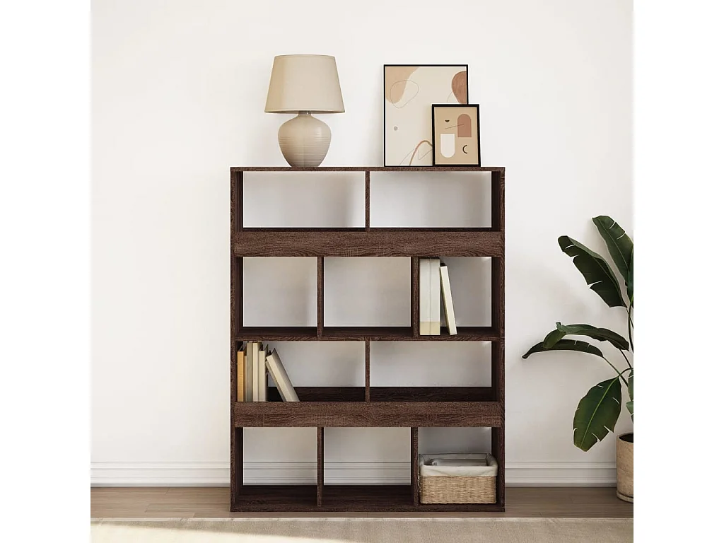 Bibliothèque chêne marron 100x33x125,5 cm bois d'ingénierie