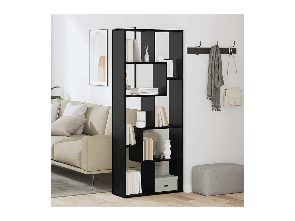 Estantería Roble negro 67 x 25 x 161.5 cm Madera contrachapada