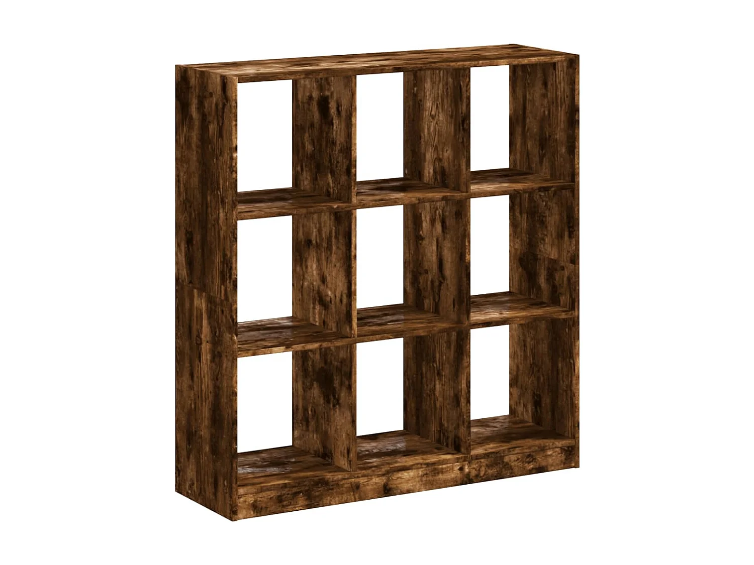 Bibliothèque chêne fumé 102x32x108 cm bois d'ingénierie