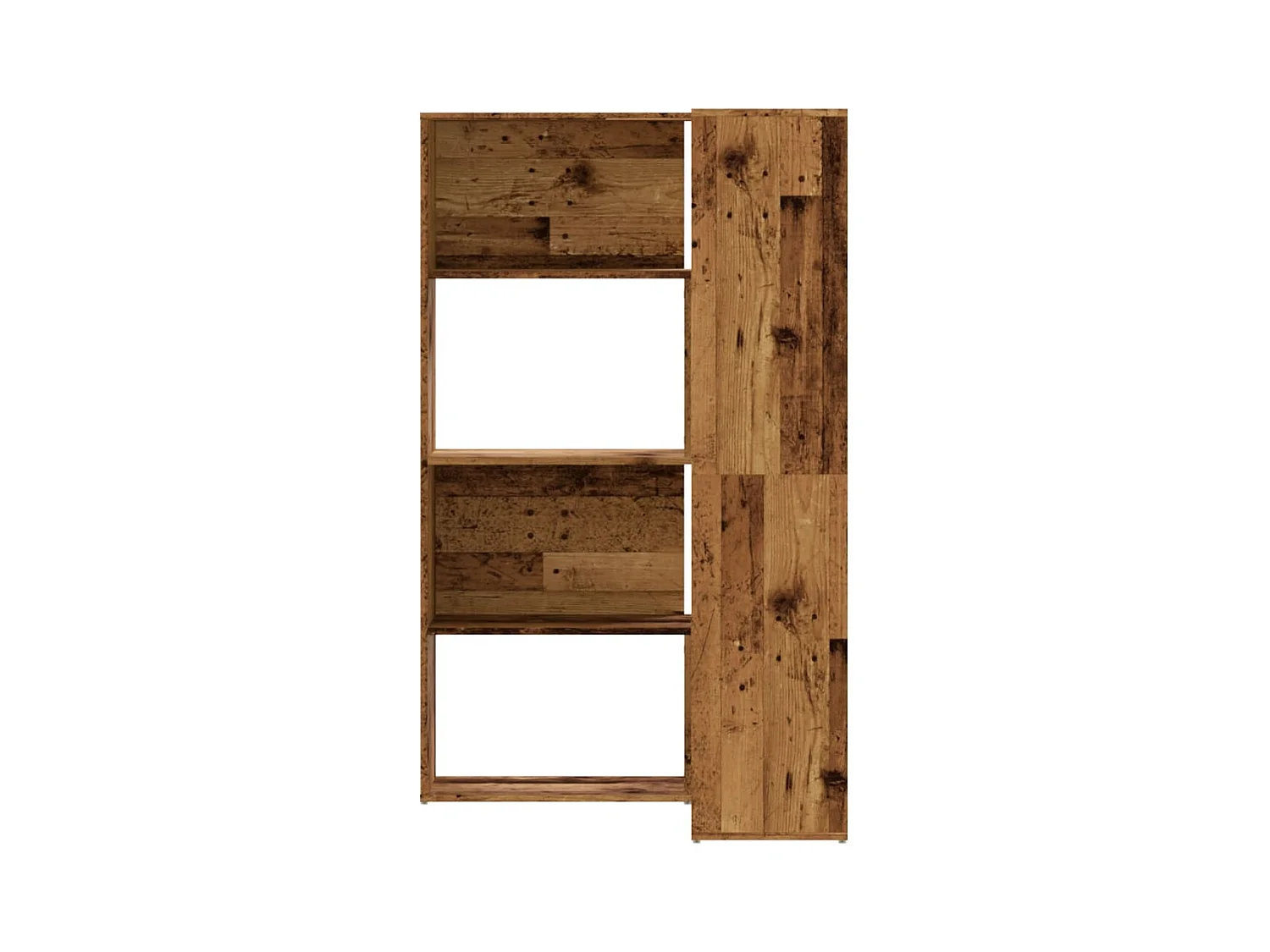 Bibliothèque d'angle à 4 niveaux vieux bois bois d'ingénierie