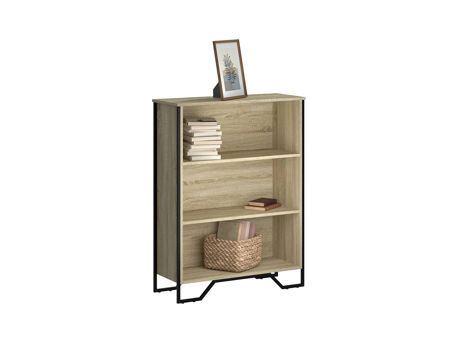 Bibliothèque chêne sonoma 80x31x106 cm bois d'ingénierie