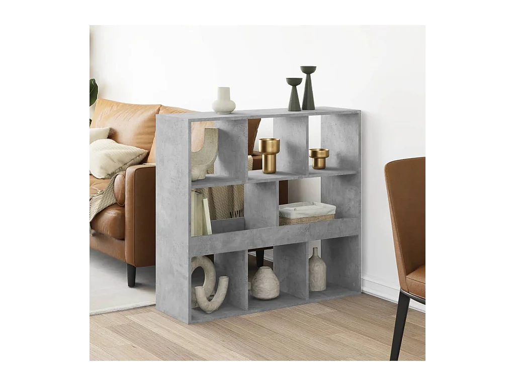 Separador de ambientes madera gris hormigón 100x33x94,5 cm