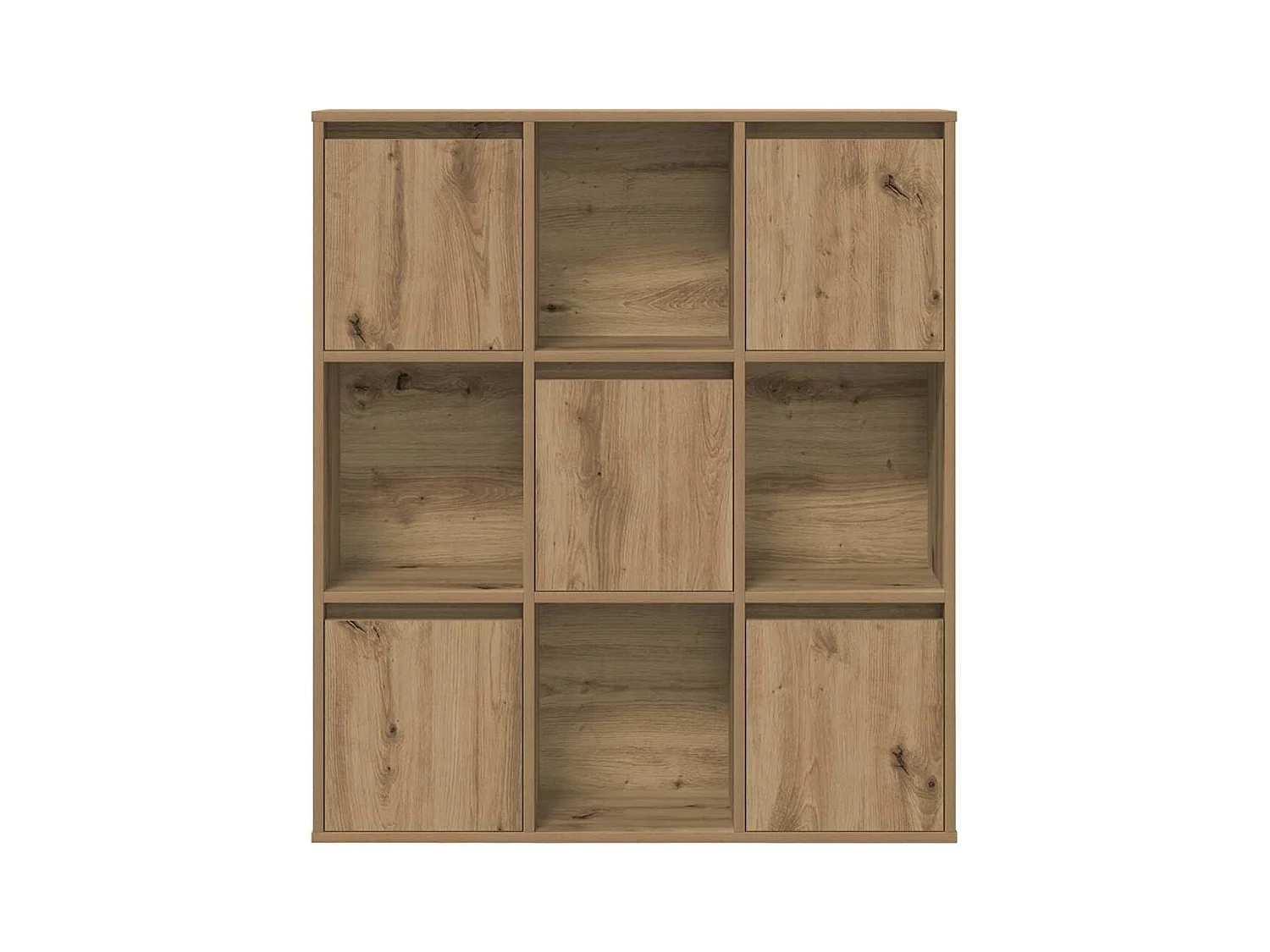 Bibliothèque chêne artisanal 89x24x101,5 cm bois d'ingénierie