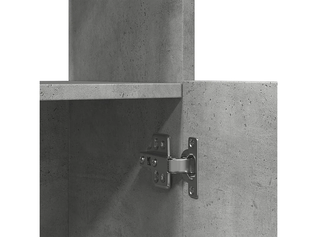 Bibliothèque 63x33x180 cm gris béton bois d'ingénierie