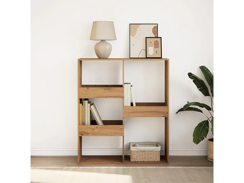Bibliothèque/Séparateur de pièce chêne artisanal 100x33x115 cm