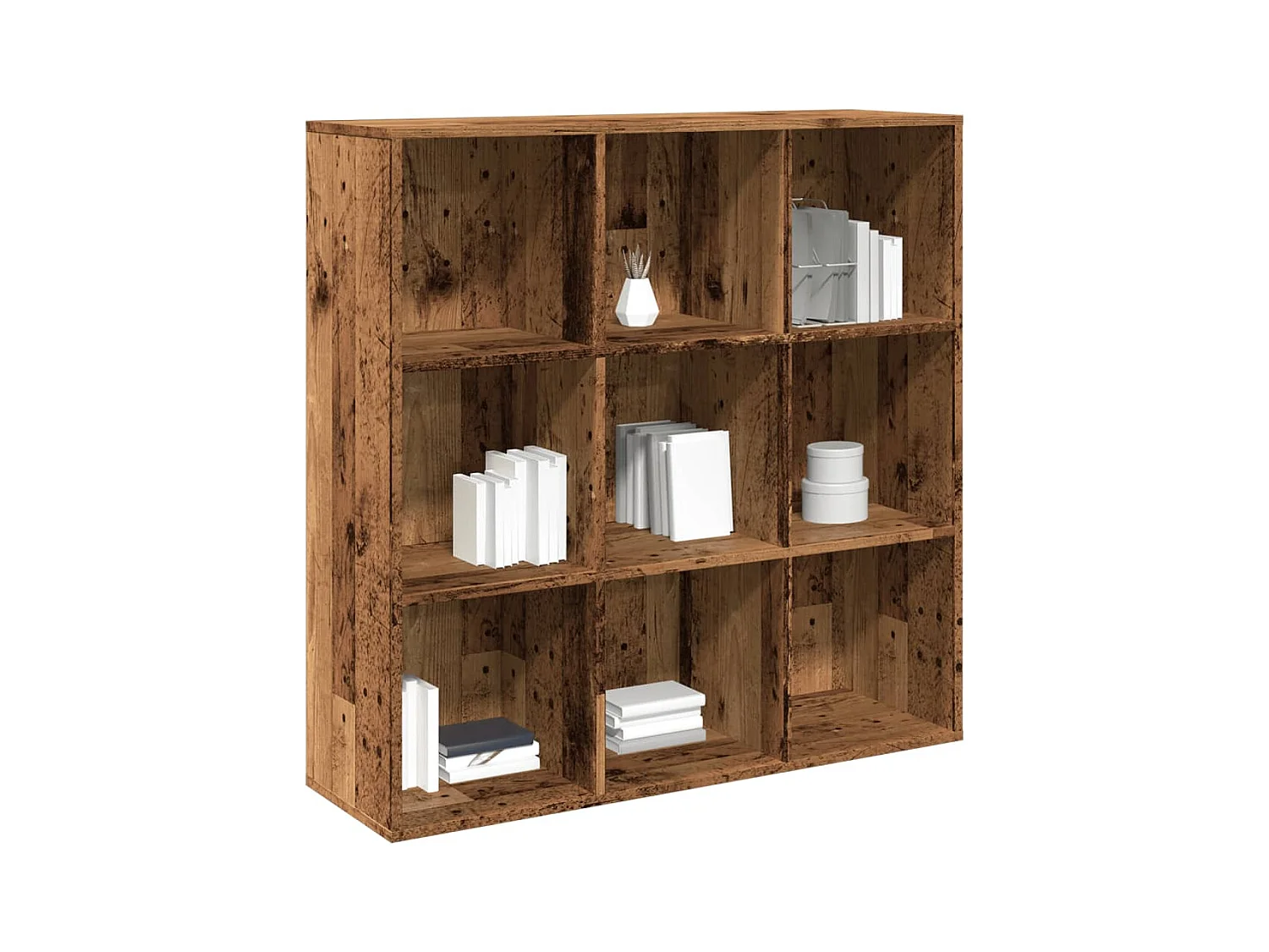 Bibliothèque vieux bois 98x29x97,5 cm