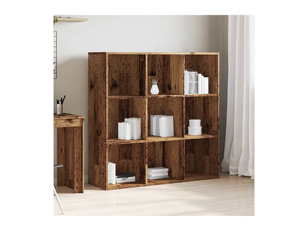 Bibliothèque vieux bois 98x29x97,5 cm