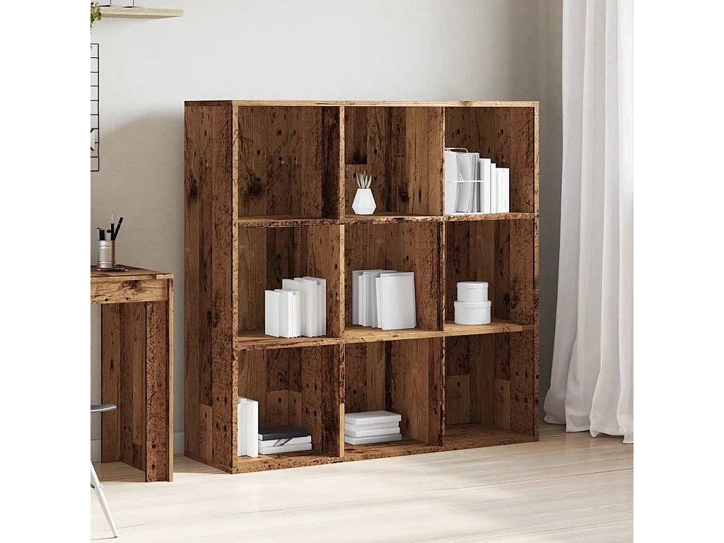 Boekenkast 98x29x97,5 cm oud houtkleurig
