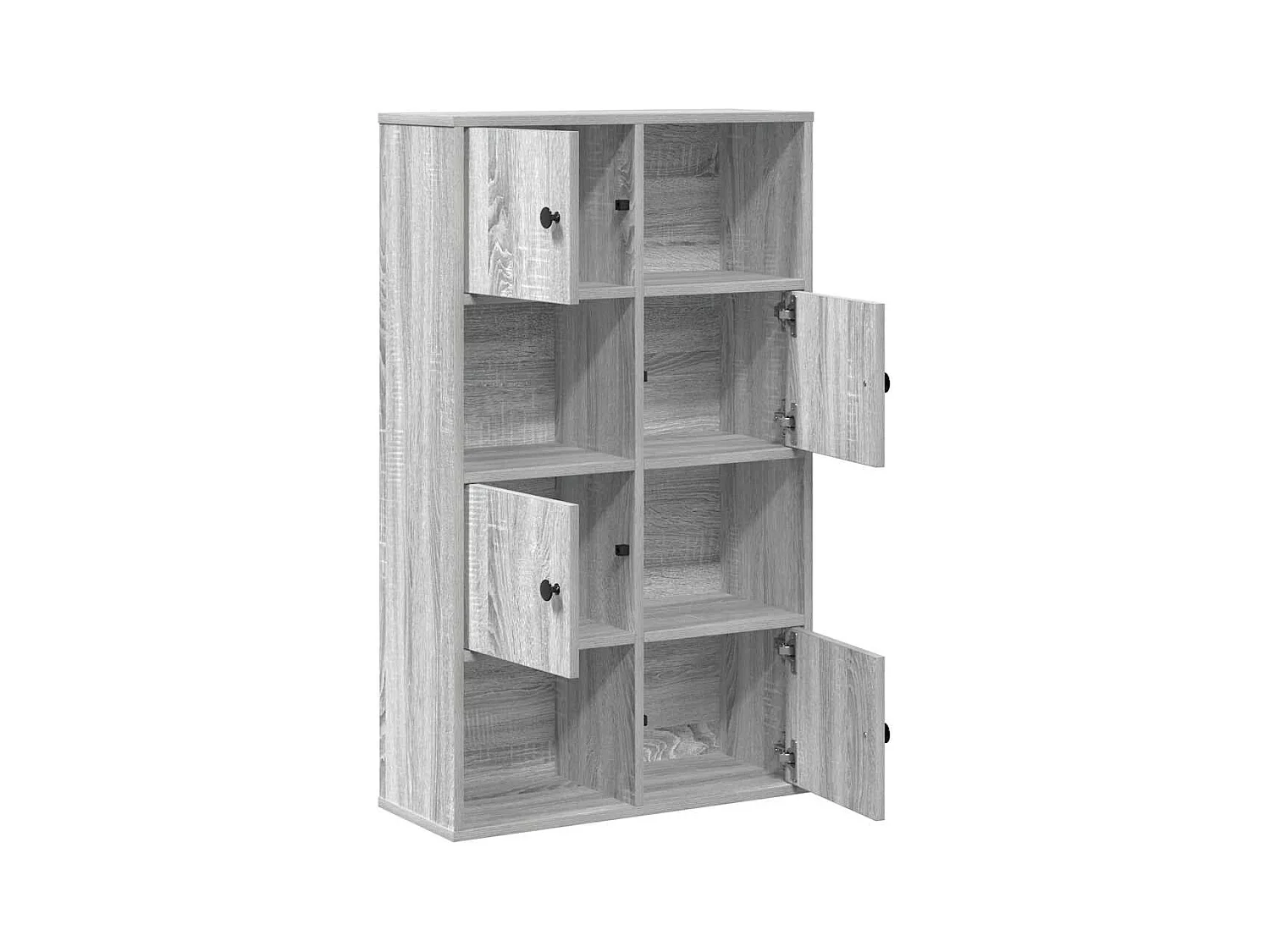 Bibliothèque sonoma gris 60x24x101,5 cm bois d'ingénierie