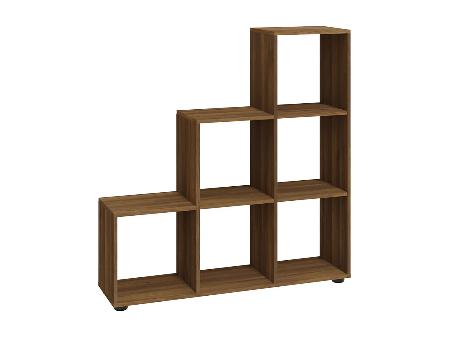 Estantería forma de escalera madera contrachapada roble marrón