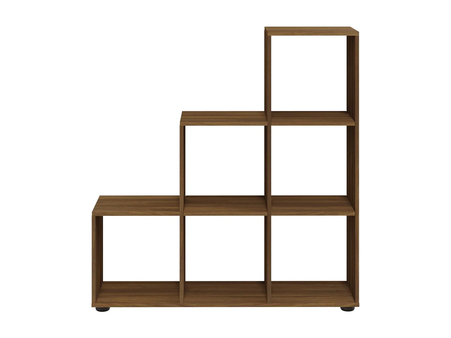 Estantería forma de escalera madera contrachapada roble marrón