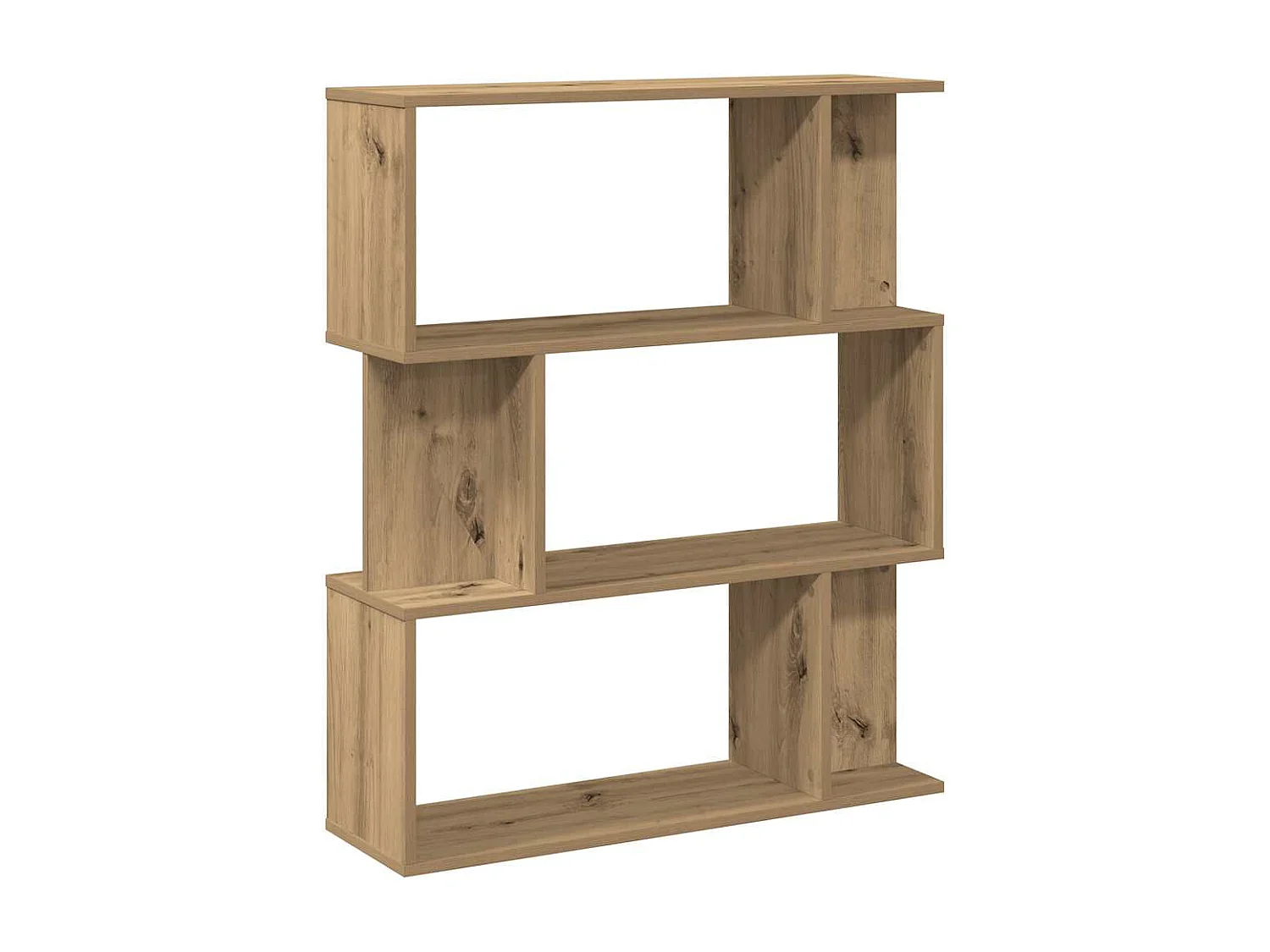 Bibliothèque chêne artisanal 80x24x96 cm bois d'ingénierie