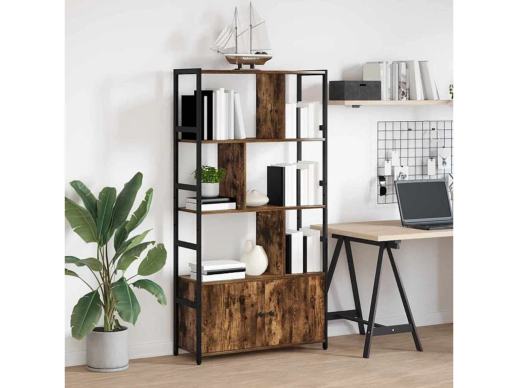 Estante de libros Roble ahumado 80 x 30 x 155.5 cm