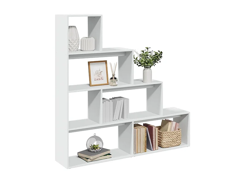 Kamerscherm / boekenkast 4-laags 143,5x29x143,5 cm hout wit