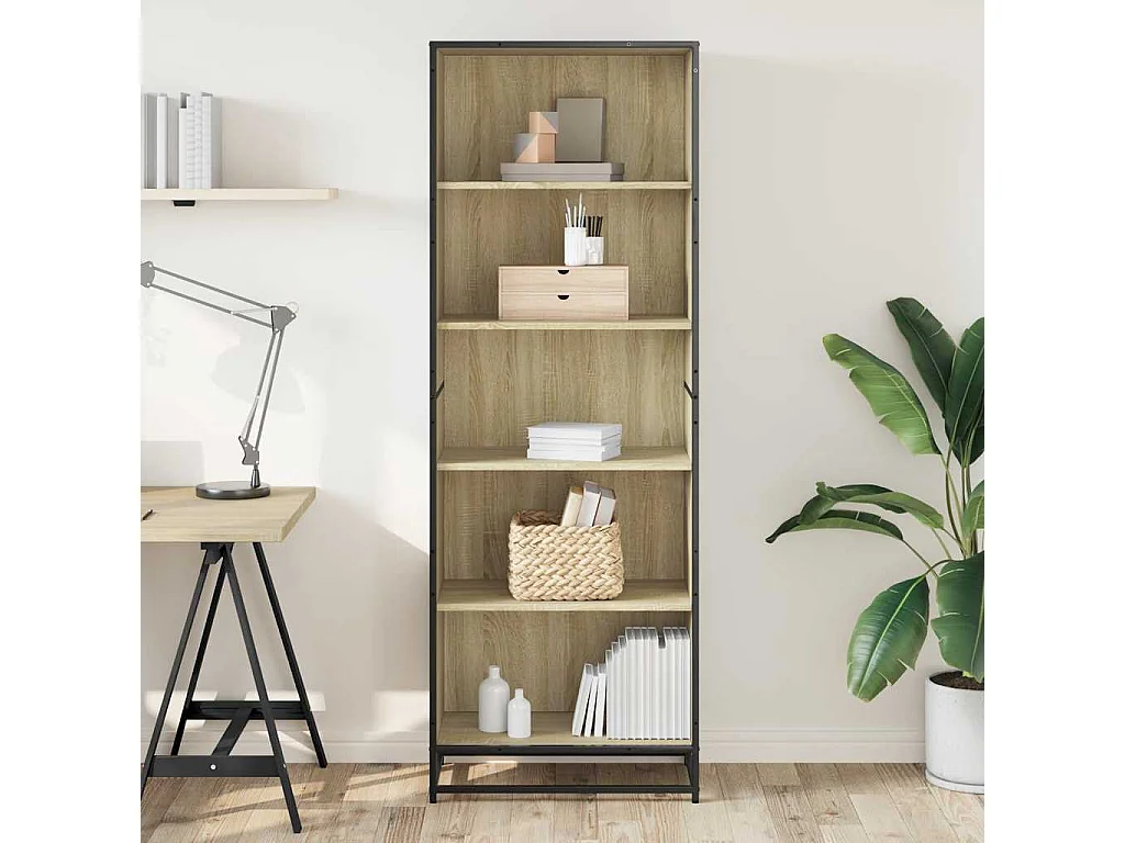 Bibliothèque chêne sonoma 60x35x170,5 cm bois d'ingénierie