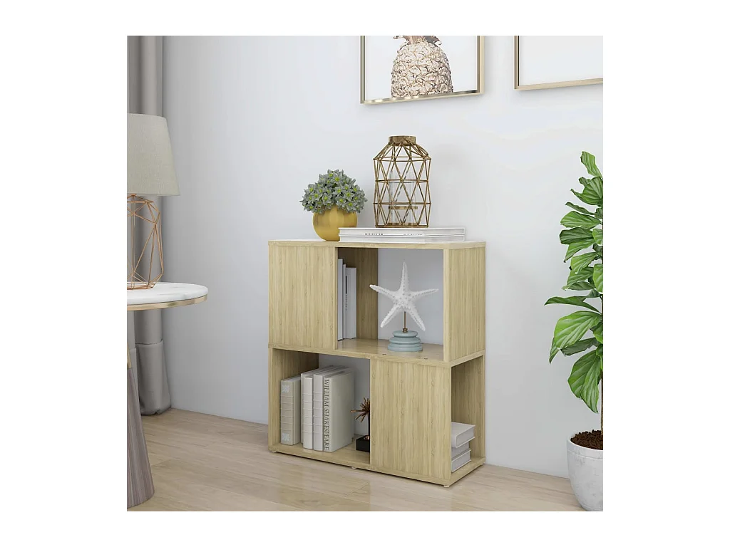 Librería de madera contrachapada roble Sonoma 60x24x63 cm