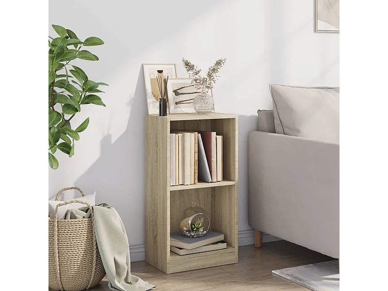 Boekenkast 40x24x75 cm bewerkt hout sonoma eikenkleurig