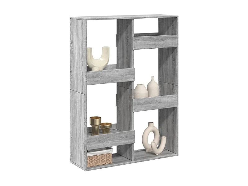 kamerscherm 100x33x135 cm bewerkt hout grijs sonoma eiken