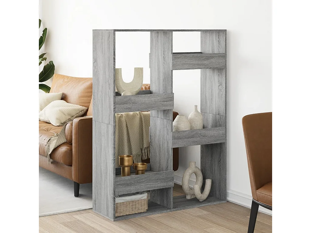 Bibliothèque / Cloison de séparation sonoma gris 100x33x135 cm bois ingénierie