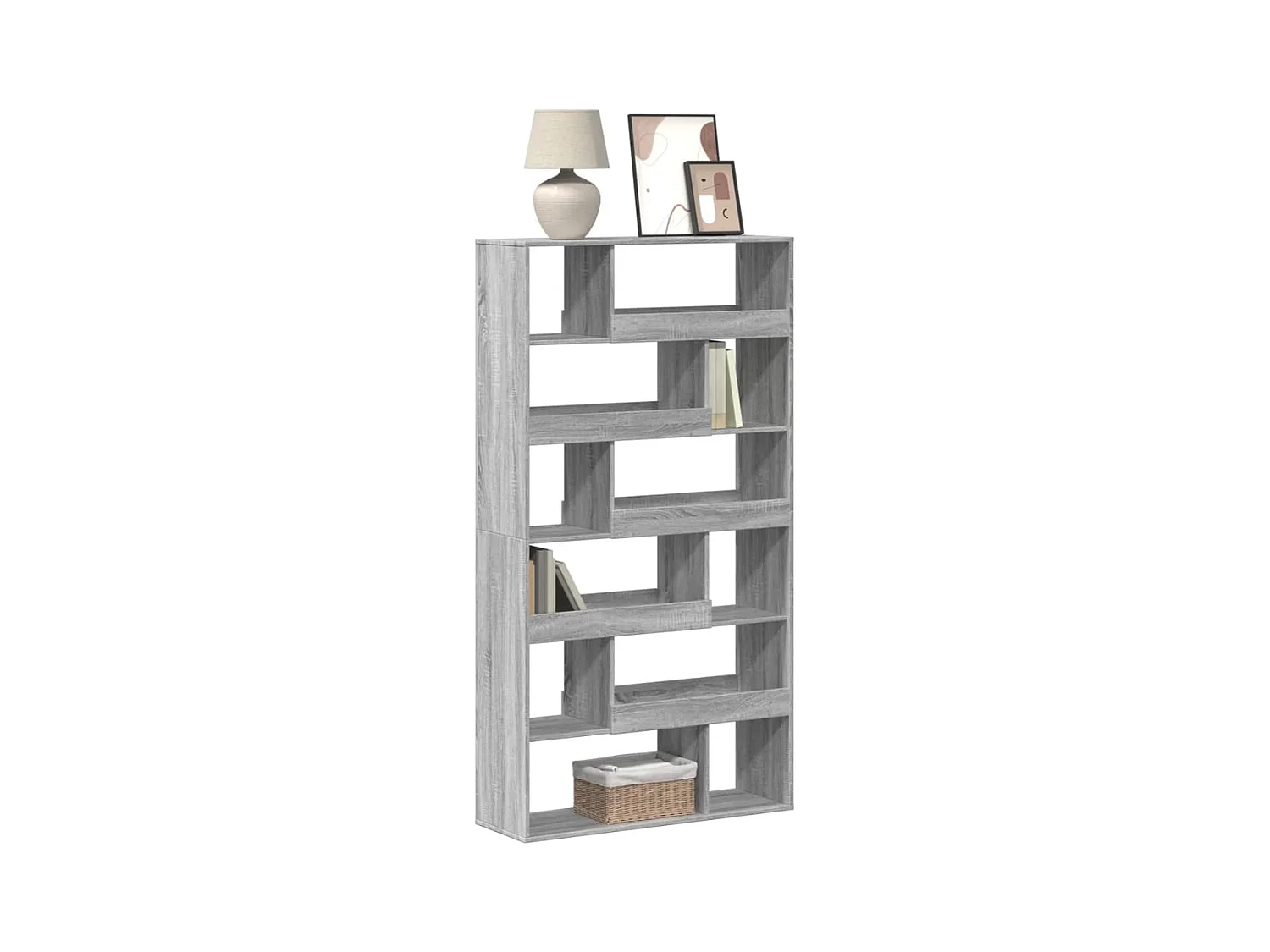 Estantería madera de ingeniería gris Sonoma 100x33x187,5 cm