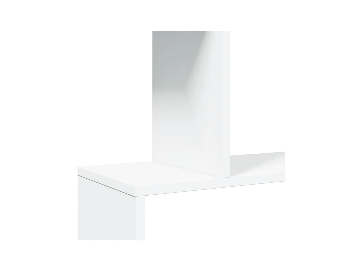 Bibliothèque séparatrice de pièce à 5 niveaux blanc 70x24x161 cm