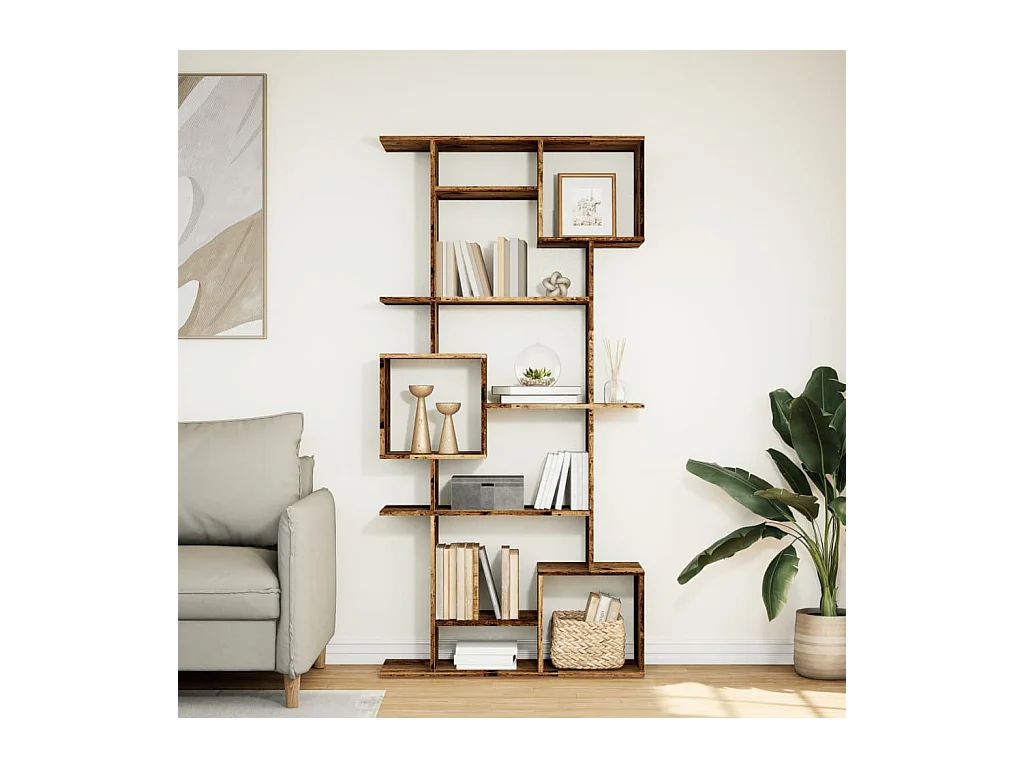 Estante 92x29x188 cm derivados de madeira madeira velha