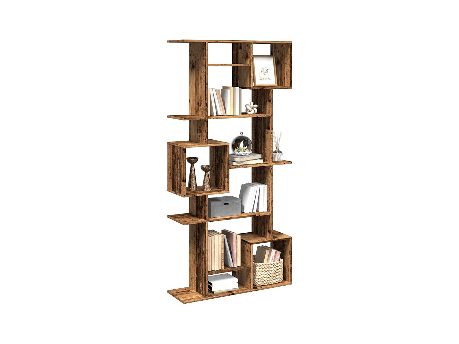 Estante 92x29x188 cm derivados de madeira madeira velha