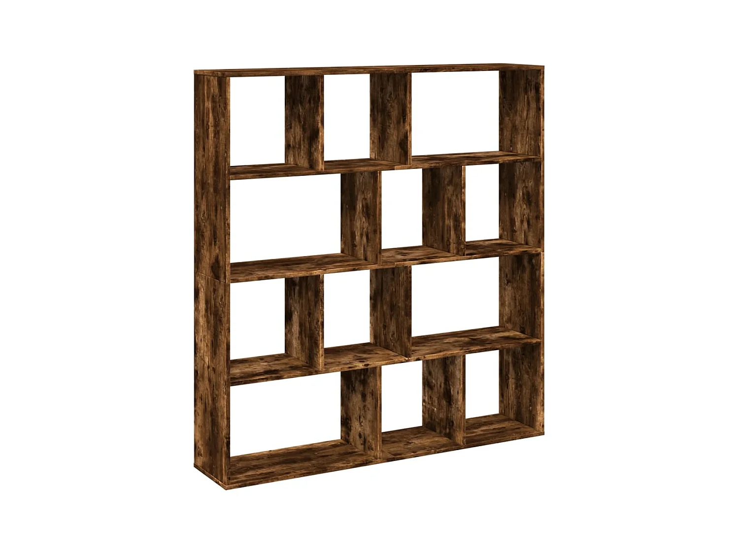 Bibliothèque chêne fumé 132x29x141,5 cm bois d'ingénierie