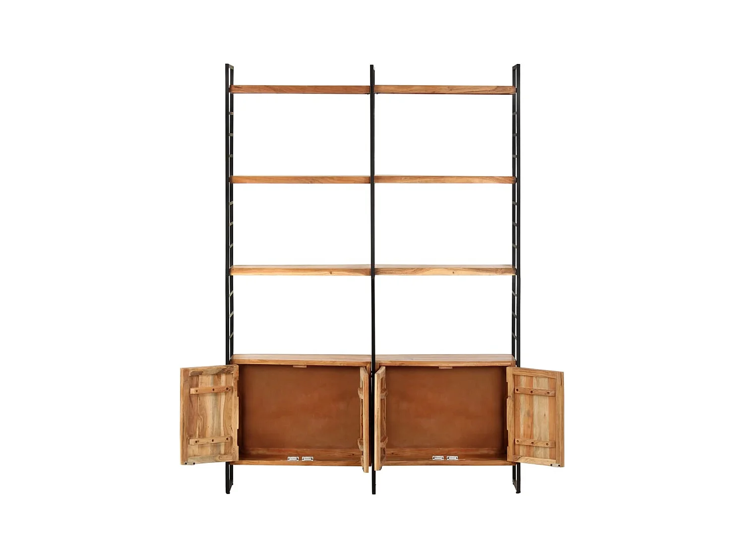 Bibliothèque à 4 niveaux 124x30x180 cm Bois d'acacia massif