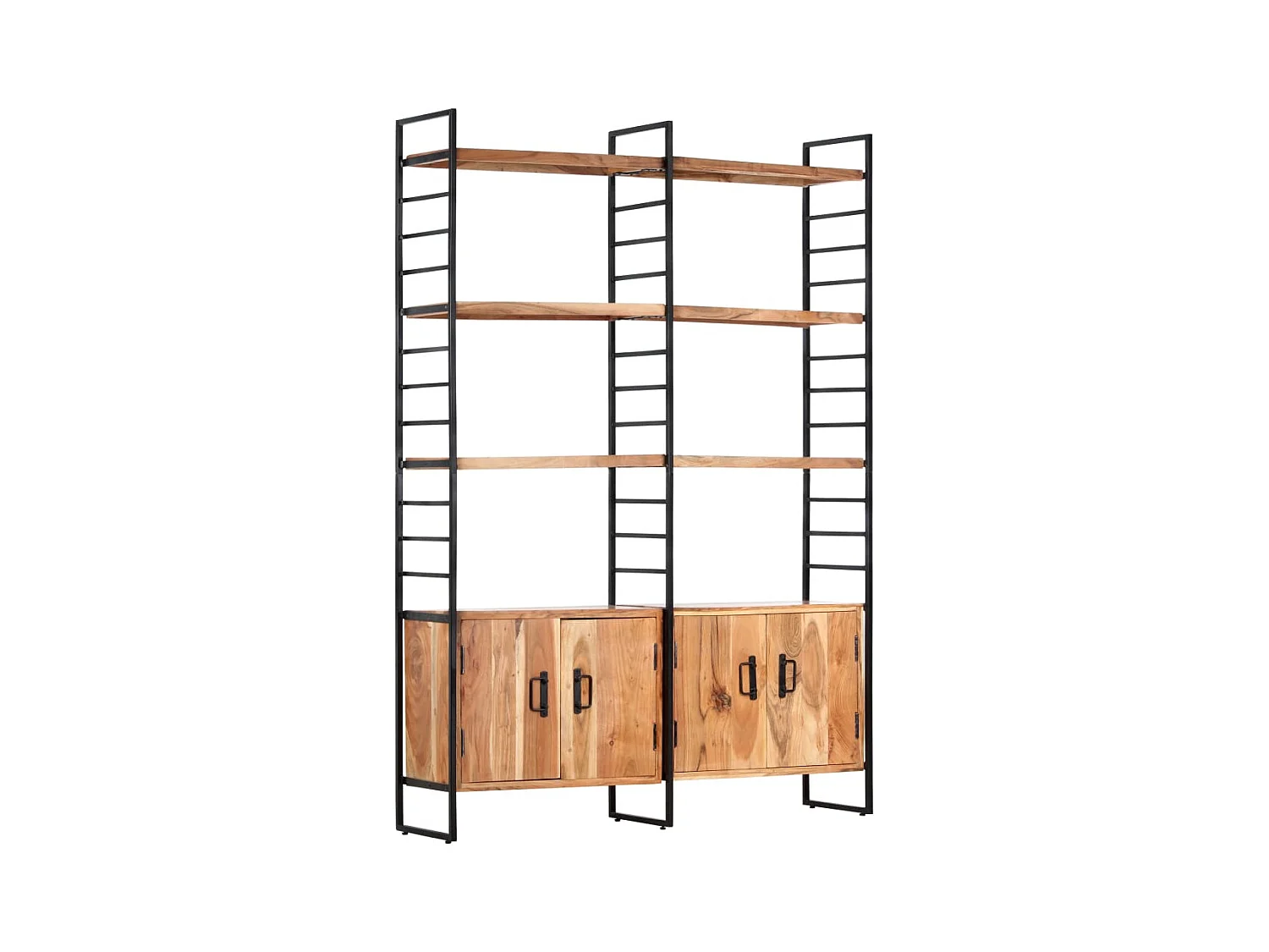 Bibliothèque à 4 niveaux 124x30x180 cm Bois d'acacia massif