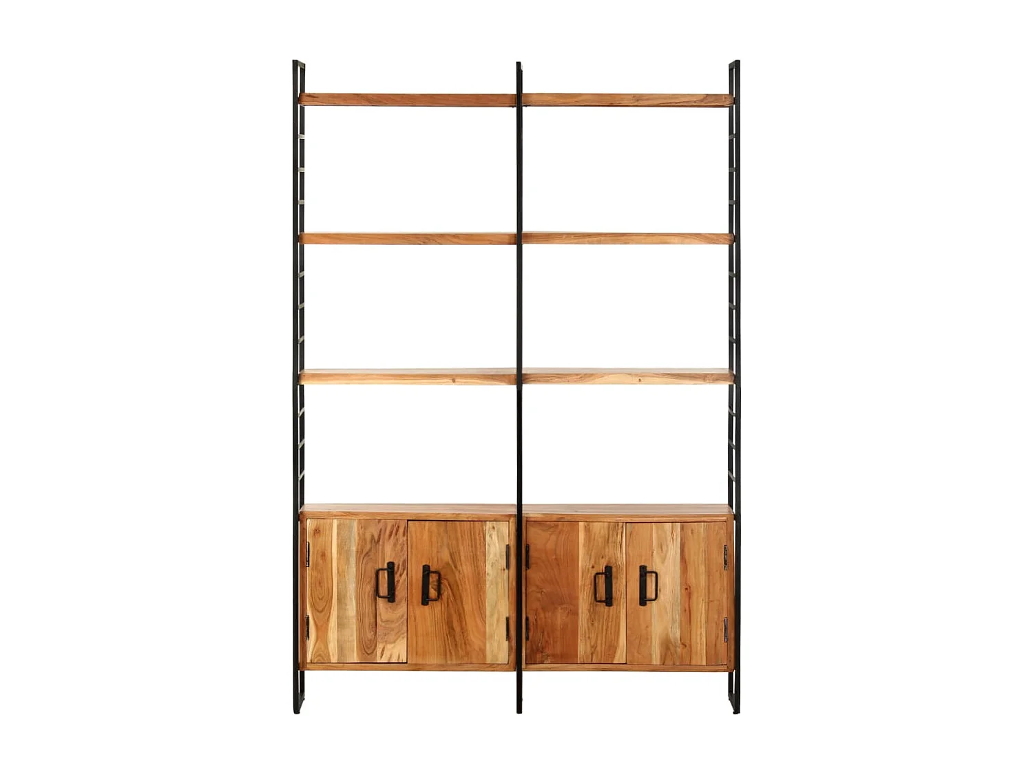 Bibliothèque à 4 niveaux 124x30x180 cm Bois d'acacia massif