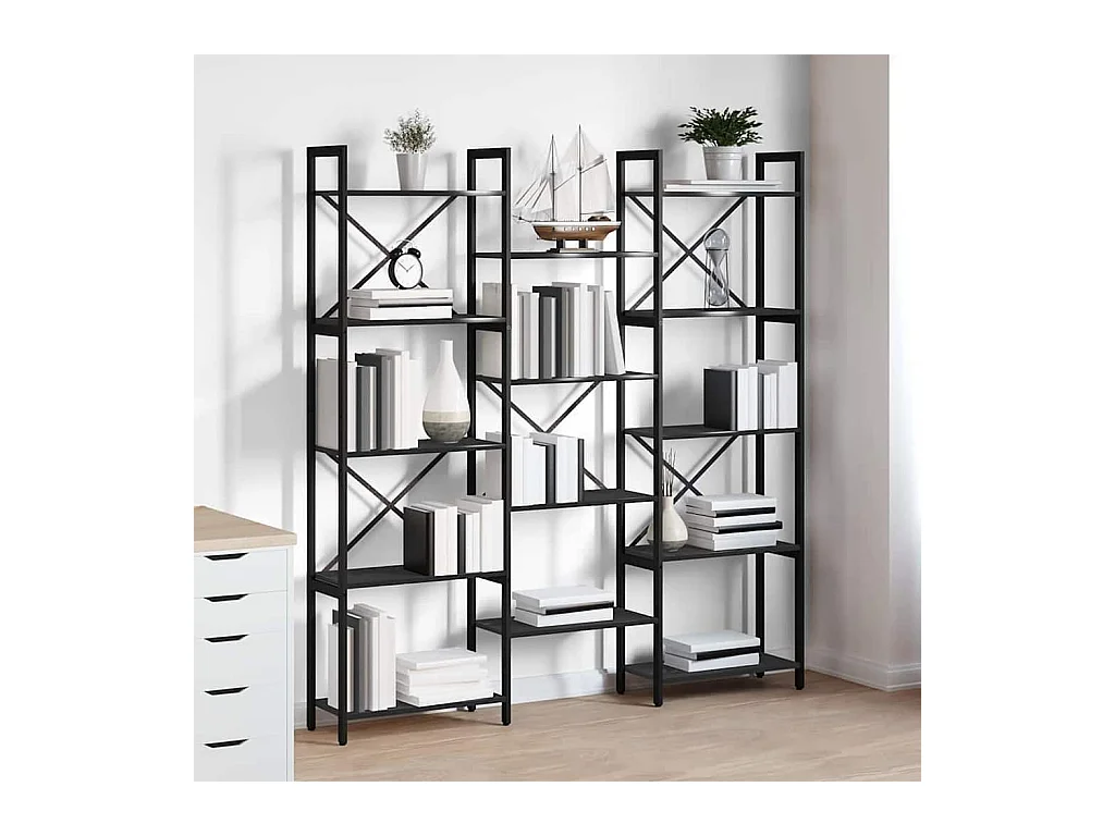 Bibliothèque Chêne noir 156 x 25 x 167.5 cm Bois d'ingénierie