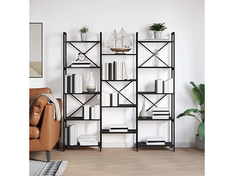 Bibliothèque Chêne noir 156 x 25 x 167.5 cm Bois d'ingénierie