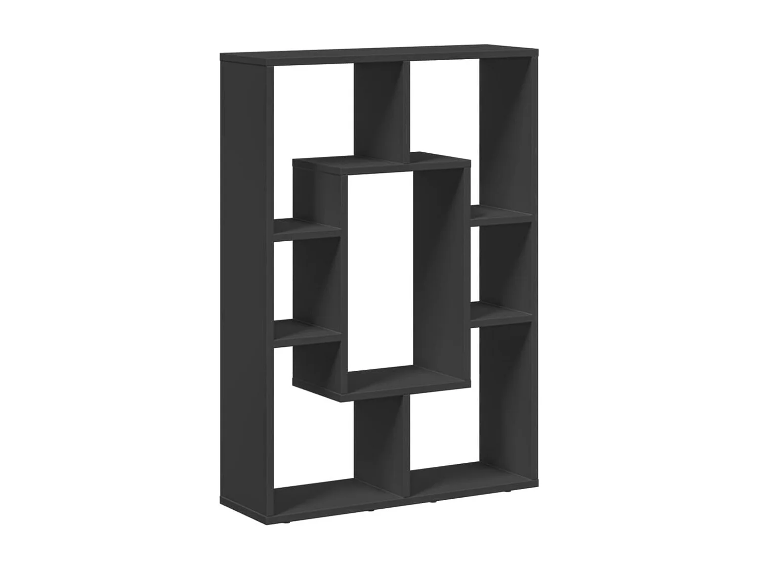 Bibliothèque noir 63x20x90 cm bois d'ingénierie