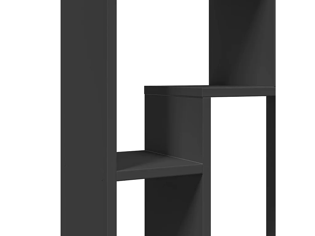 Bibliothèque noir 63x20x90 cm bois d'ingénierie