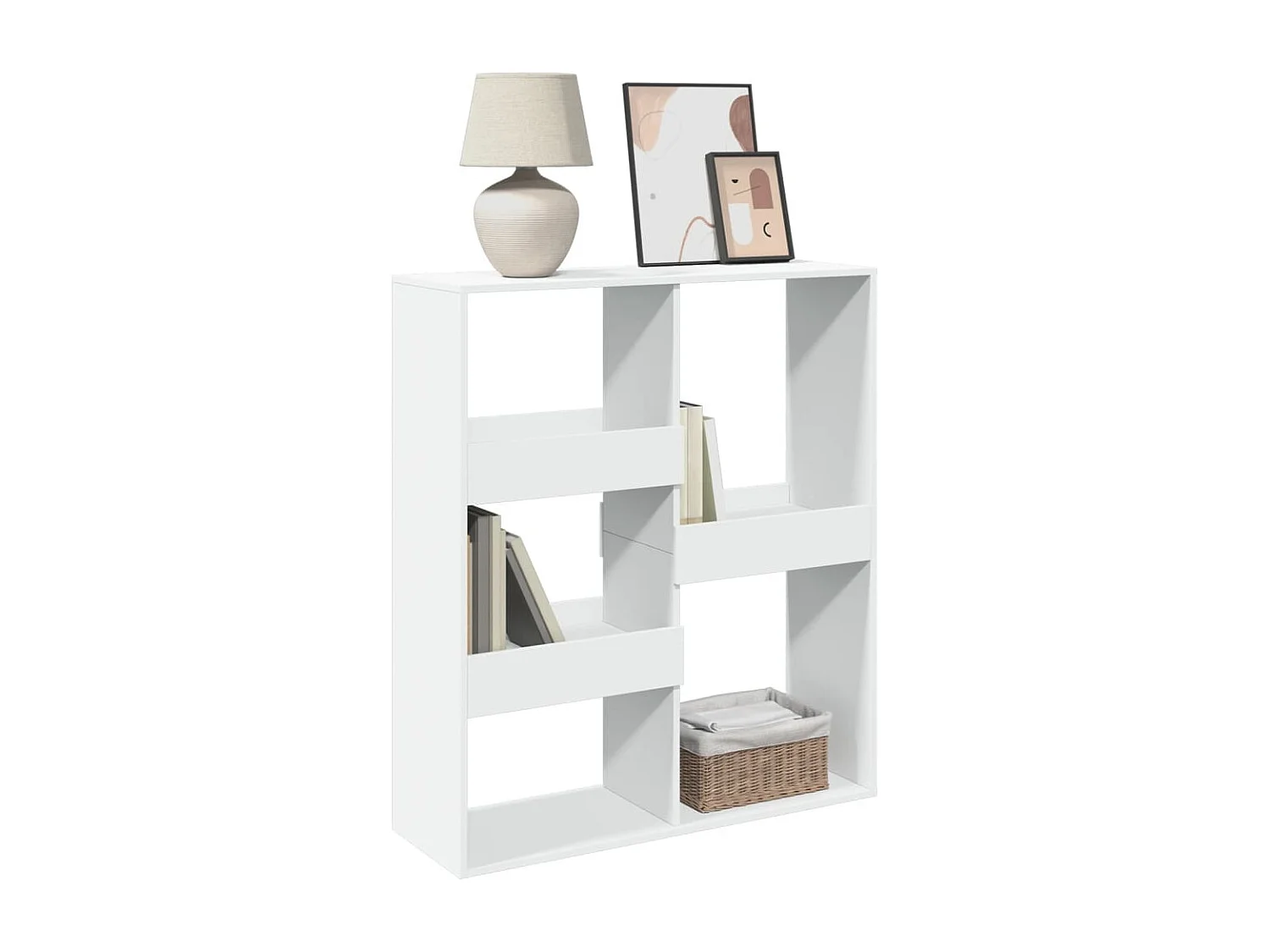 Bibliothèque / Cloison de séparation blanc 100x33x115 cm bois d'ingénierie