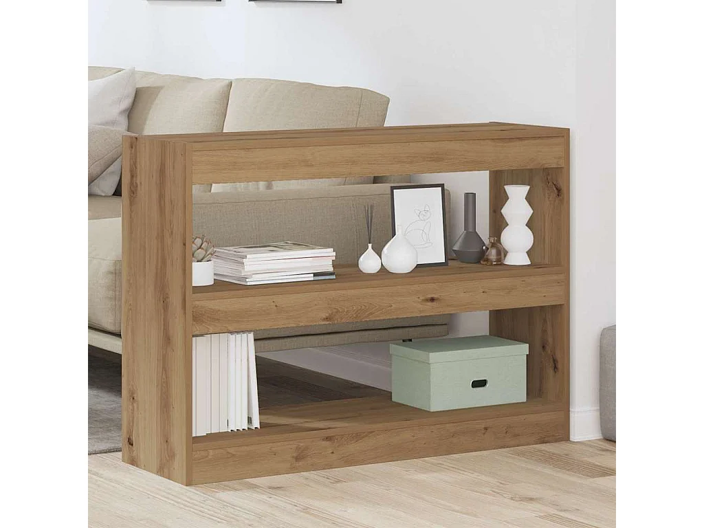 Bibliothèque chêne artisanal 100 x 30 x 72 cm Bois d'ingénierie