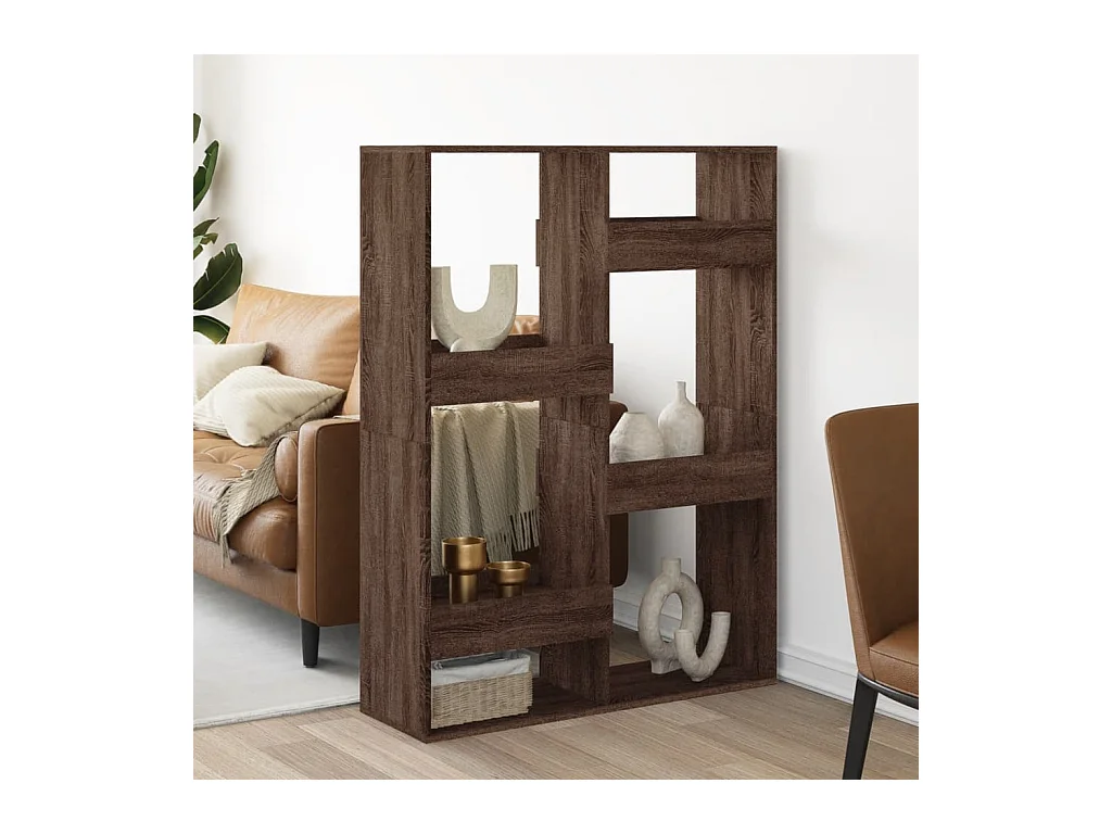 Bibliothèque / Cloison de séparation chêne marron 100x33x135cm bois ingénierie