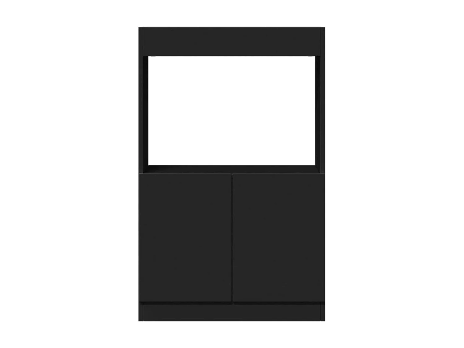 Bibliothèque noir 63x33x100 cm bois d'ingénierie