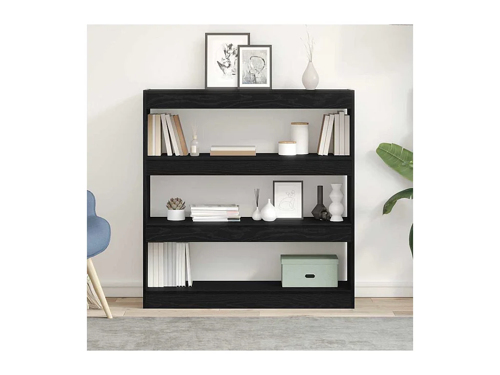 Bibliothèque Chêne noir 100 x 30 x 103 cm Bois d'ingénierie