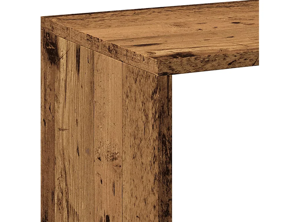 Bibliothèque séparatrice de pièce vieux bois 102x29x103,5 cm