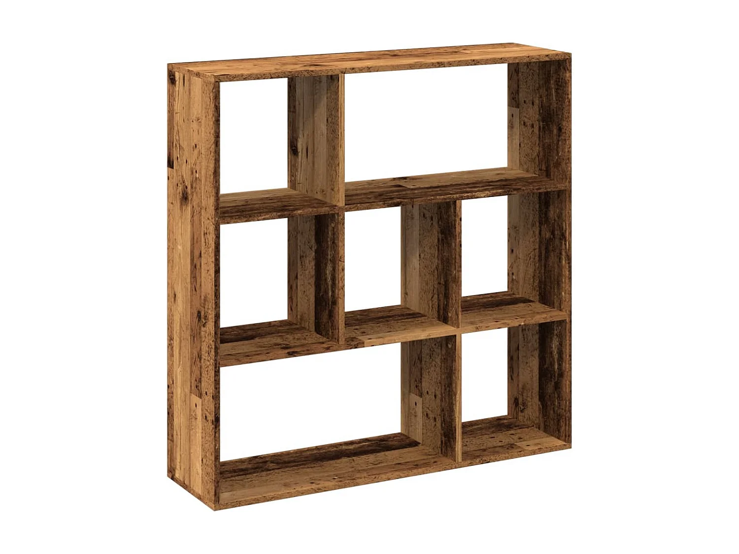 Bibliothèque séparatrice de pièce vieux bois 102x29x103,5 cm