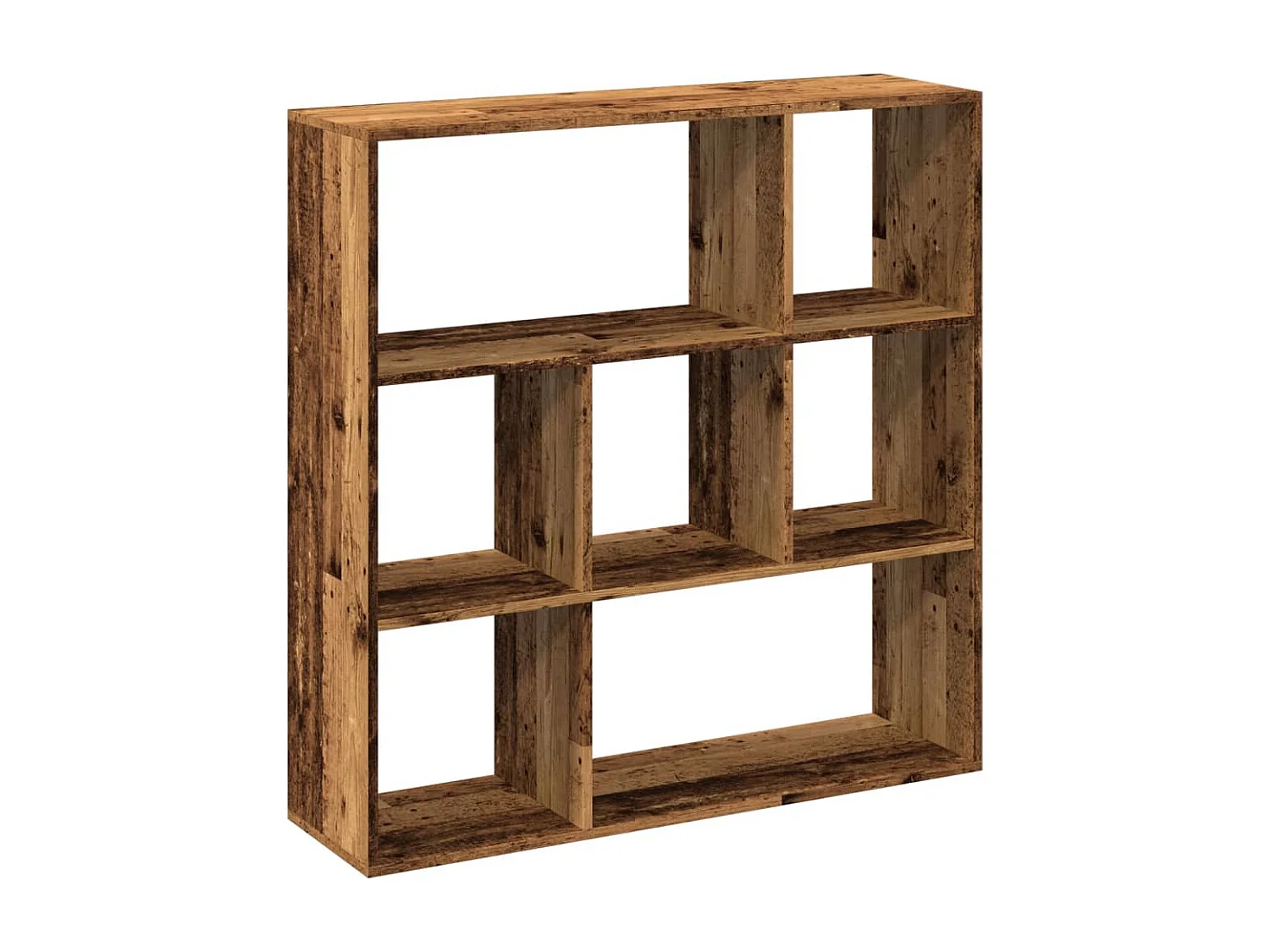 Bibliothèque séparatrice de pièce vieux bois 102x29x103,5 cm