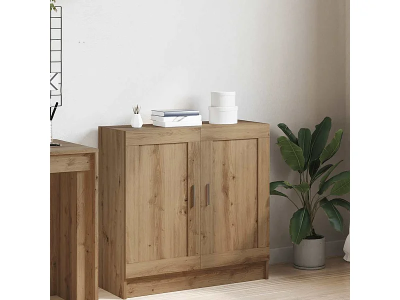 Armario libros madera ingeniería roble artisan 82,5x30,5x80 cm