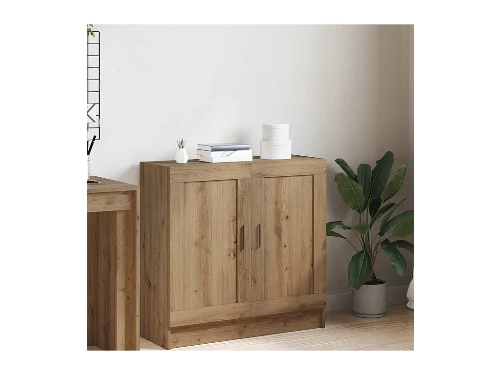 Bibliothèque chêne artisanal 82,5x30,5x80 cm bois d'ingénierie